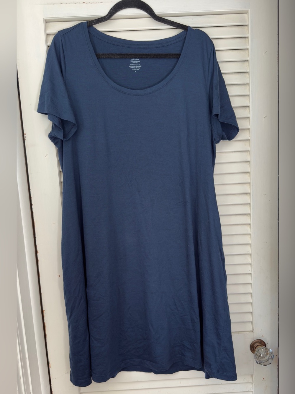 Wool& Maggie Swing Dress Marine Blue Size 1X Navy Blue WoolAnd